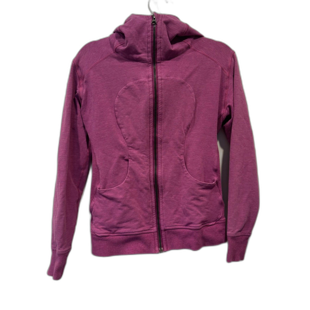Lululemon Scuba Hoodie Full Zip Heathered Purple Pink Sweatshirt Women sz 6